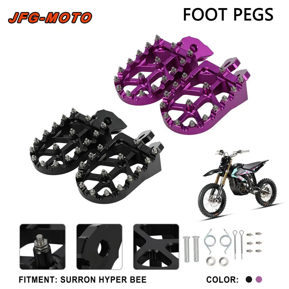 For Sur-Ron Foot Pegs Rests Pedals Motorcycle Accessories Footrest Footpeg For Surron Hyper Bee Electric Bike Aluminum Alloy
