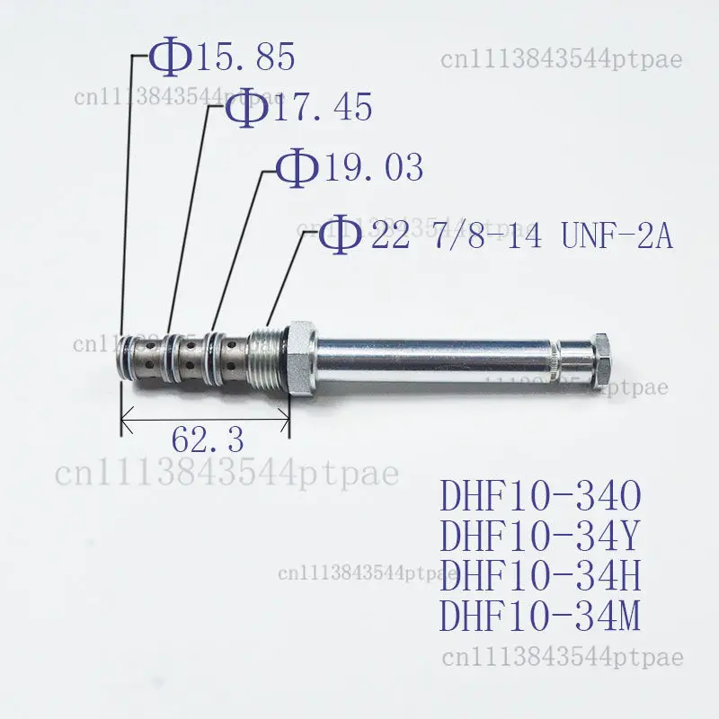 DHF10-34 series three-position four-way thread cartridge solenoid directional valve