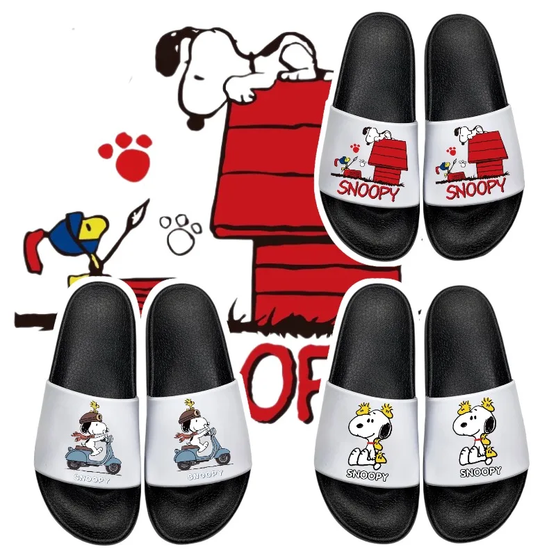 Cute cartoon pattern Snoopy new fashion simple soft comfortable summer outdoor wear indoor home thick-soled non-slip sandals