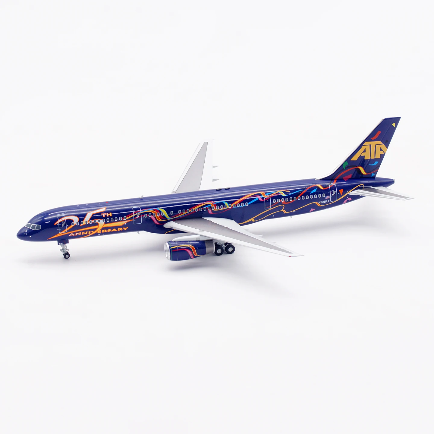 เครื่องบินสะสมโลหะผสม IF752AT0525 ของขวัญ INFLIGHT 1:200 อเมริกัน ทรานส์แอร์ ATA โบอิ้ง B757-200 โมเดลเครื่องบินไดแคสต์ เจ็ท N520AT