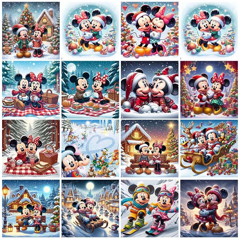 Disney Diamond Painting Kit Cartoon Colorful Diamond Embroidery Michimini Handmade DIY Mosaic Home Decoration Children\'s Gift
