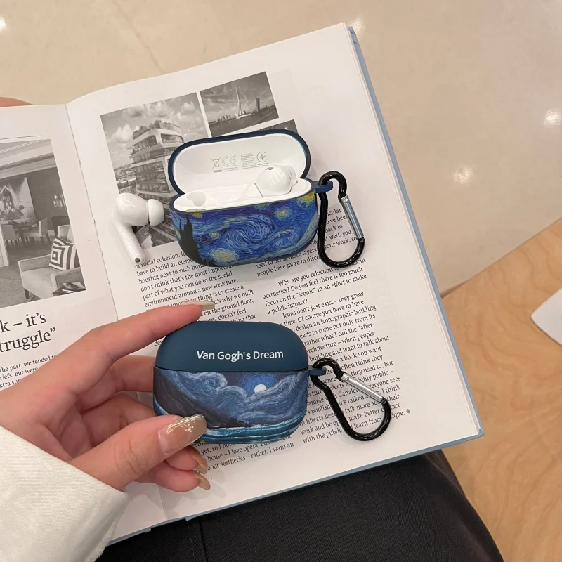 غطاء إبداعي SE 4 ANC لهاتف هواوي Freebuds SE 4 حافظة ديكور صيني فان جوخ SE4 حافظة هواوي براعم فوندا صندوق حماية