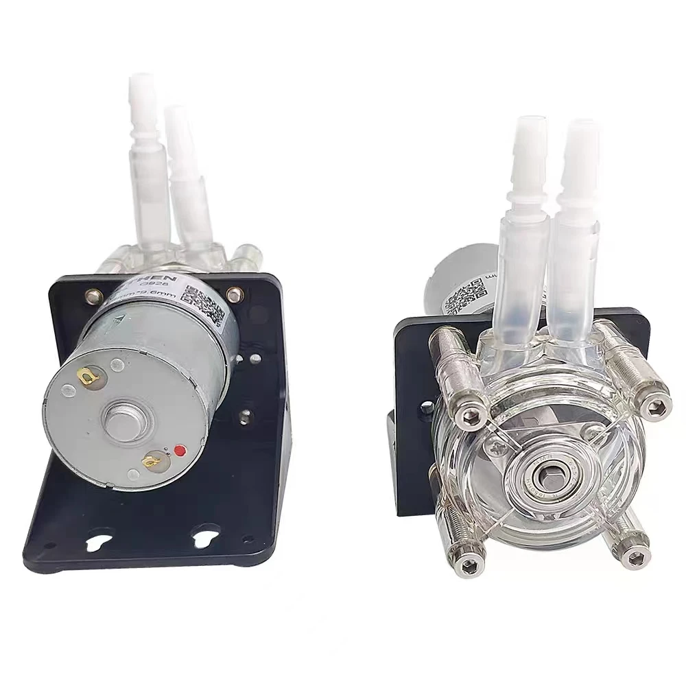 reducer dc motor12V 24V large flow peristaltic pump metering pump vacuum pump 500ML/min flat style