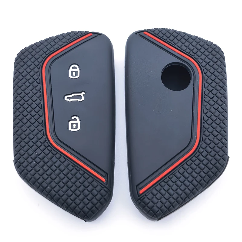 غطاء حافظة مفاتيح السيارة الجديد لسيارة VW Volkswagen/Golf 8 MK8 ID.3 ID.4 /Cupra/Skoda/Octavia A8/SEAT/Leon MK4 2020 2021/Formentor/Tarraco #5