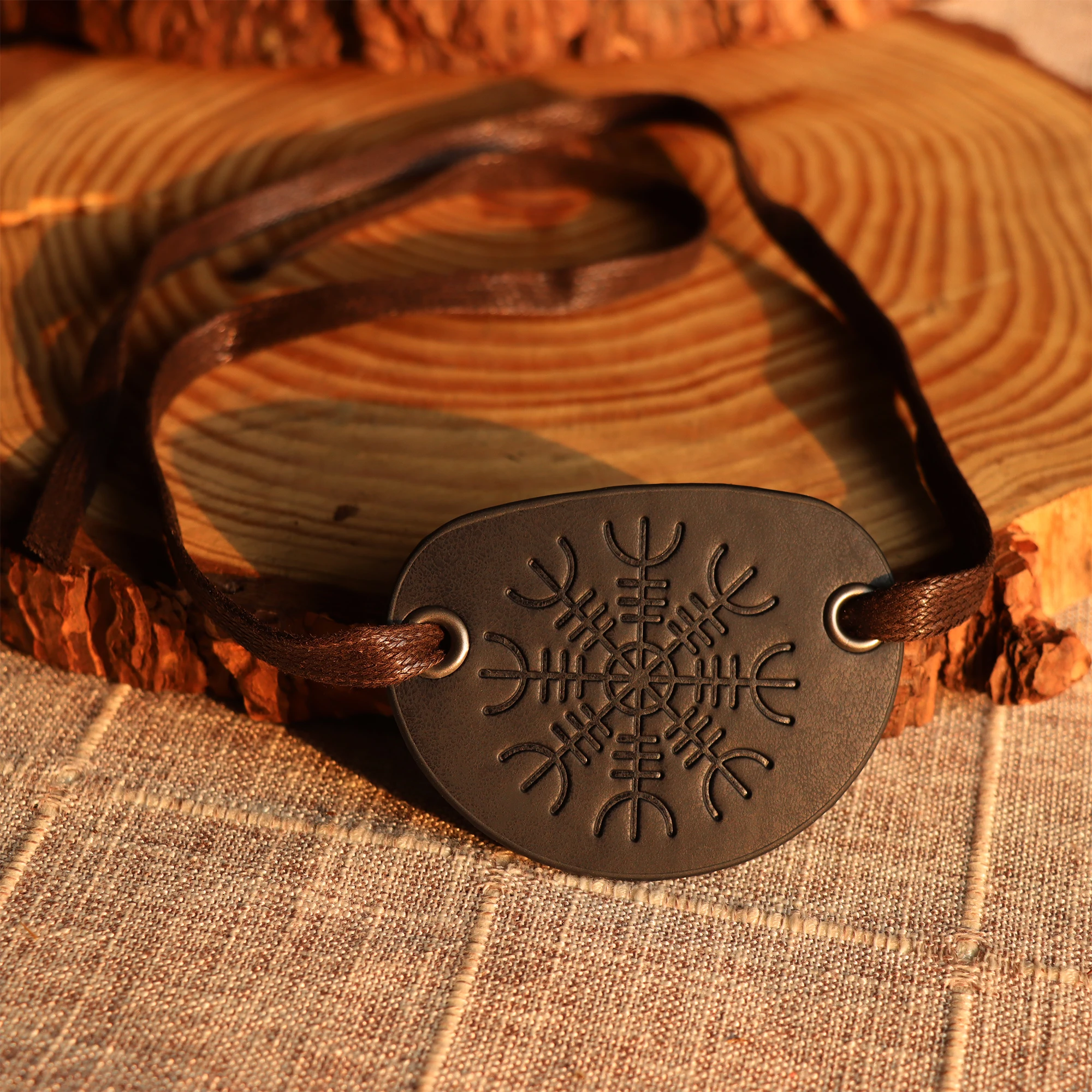 Mittelalterliche geprägte Piraten-Augenklappe, Vintage-Augenmaske aus Kunstleder, Wikinger-Zubehör, Renaissance-Augenabdeckung, Cosplay – Detail 13