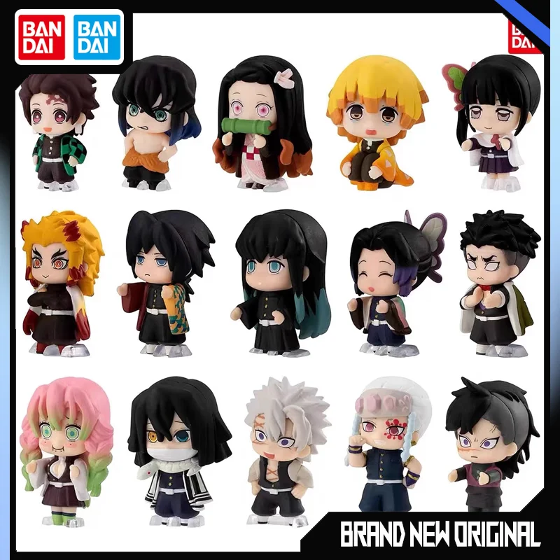 

BANDAI Demon Slayer Action Figures Model Tanjirou Kamado Nezuko Hashibira Inosuke Gashapon Standing series Ornaments Original