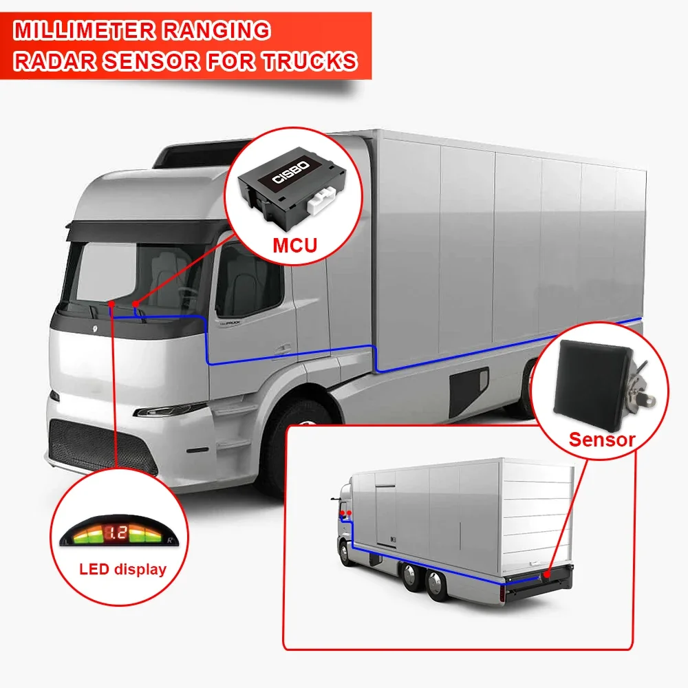 OEM Car Reversing Aid Front Rear Truck Assistant Blind Spot Detection Backup Reverse Parking Sensor System for Truck Car