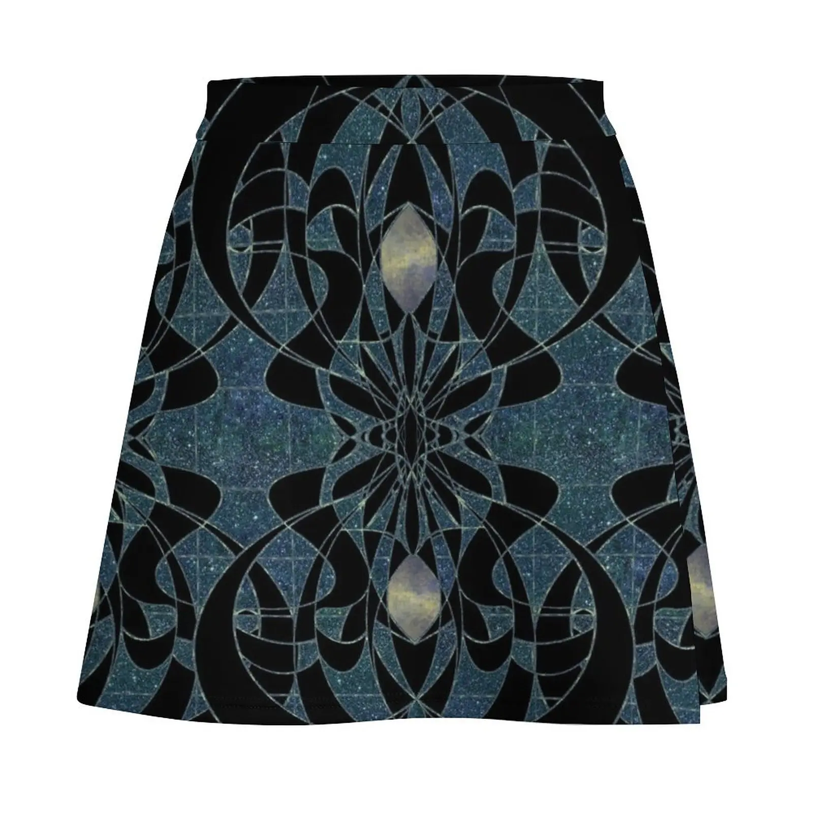 Magical midnight moonlight glitter Art Deco Vintage Mini Skirt mini skirt for women japanese fashion Skirt for girls Mini
