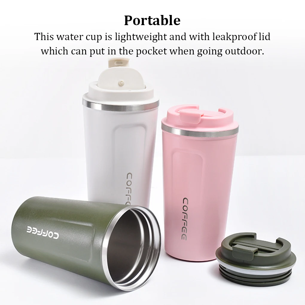 Coffee Mug Beverage Insulated Cup Stainless Steel Multi-purpose Flask Vacuum Thermal Water Bottle Household Pink