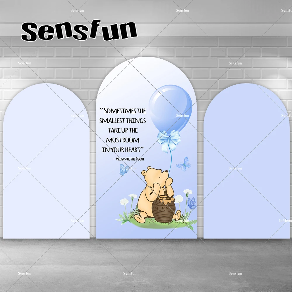 

Baby Winnie The Pooh Bear Chiara Wall Arch Backdrop Cover for Kids Newborn Baby Shower 1st Birthday Party Photography Background