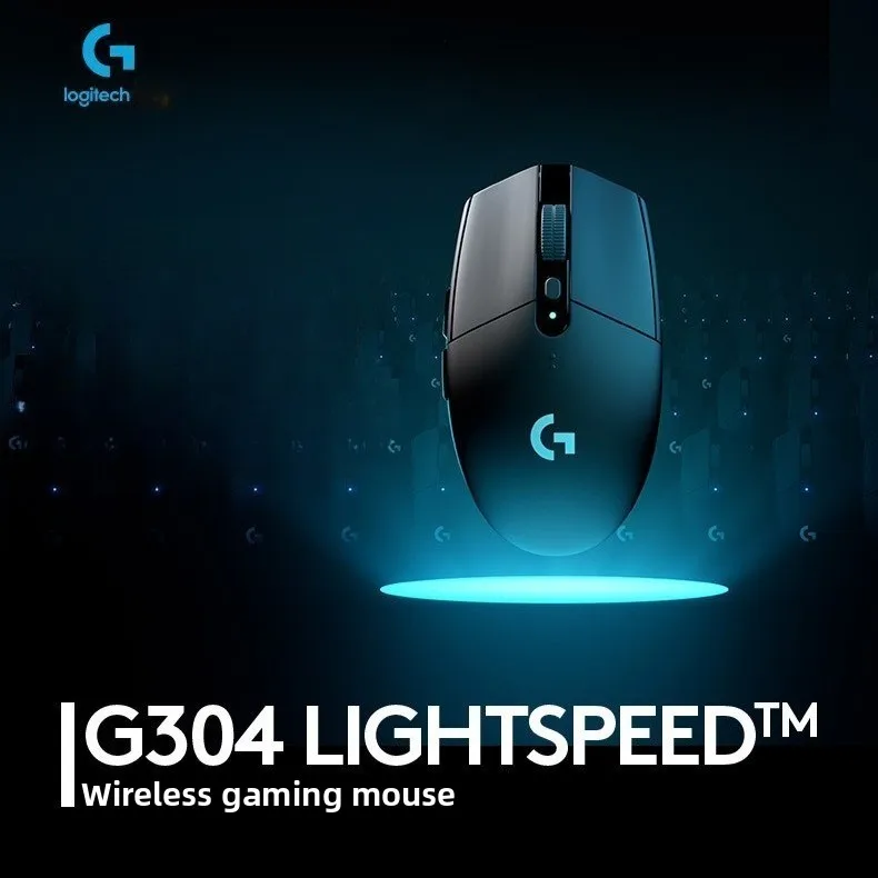 لوجيتك G304 ماوس ألعاب لاسلكي أسود/أبيض/أرجواني/أزرق لايت سبيد USB استقبال هيرو 12K ديسيبل متوحد الخواص 6 أزرار للكمبيوتر الشخصي