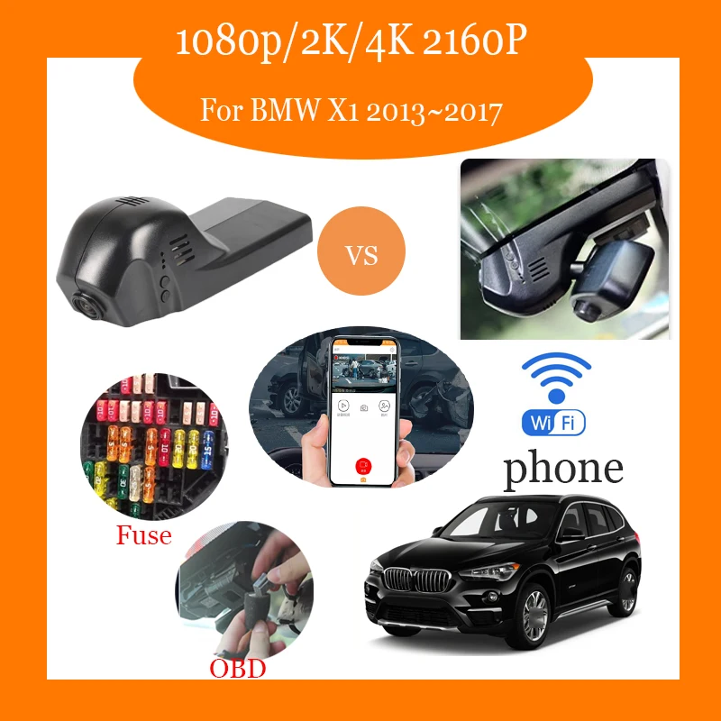 Car Road Record WiFi DVR Driving Video Recorder Dash Camera For BMW X1 2013~2017 Night Vision CCD