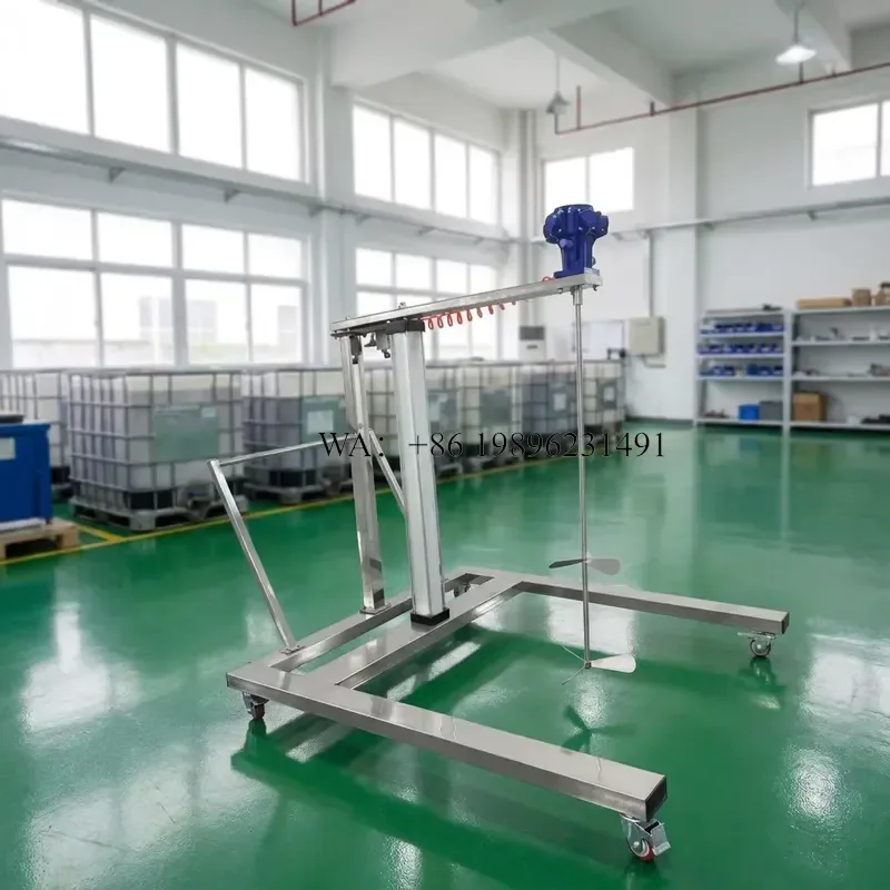 Wmwmnu for SPRALL New 100 Gallon IBC Tank Industrial Agitator Mixer Motor Explosion proof Portable SUS304 Material for