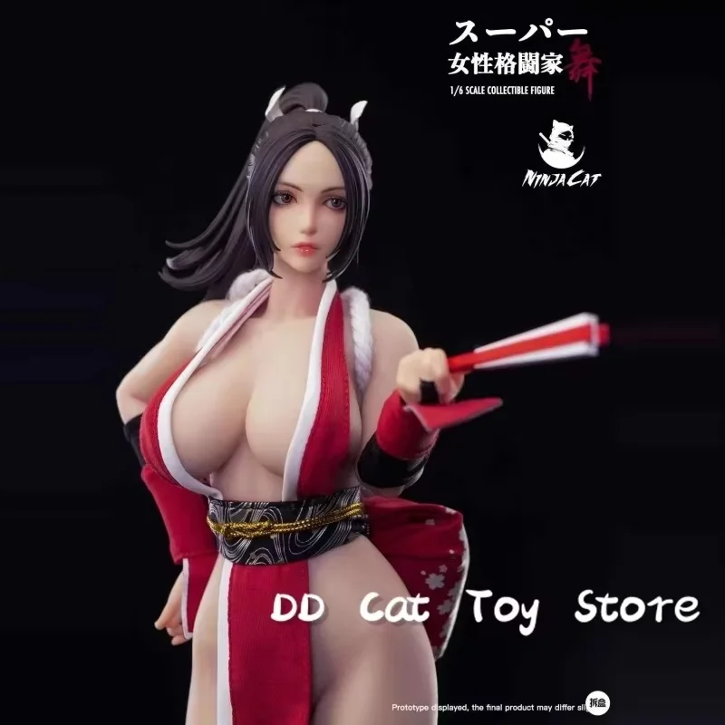 Auf Lager Ninja Katze 1/6 N001 Weibliche Kämpfer Mai Shiranui 12'' Weibliche Bewegliche Skala Sammeln Action Figur Modell Spielzeug Weihnachten geschenk