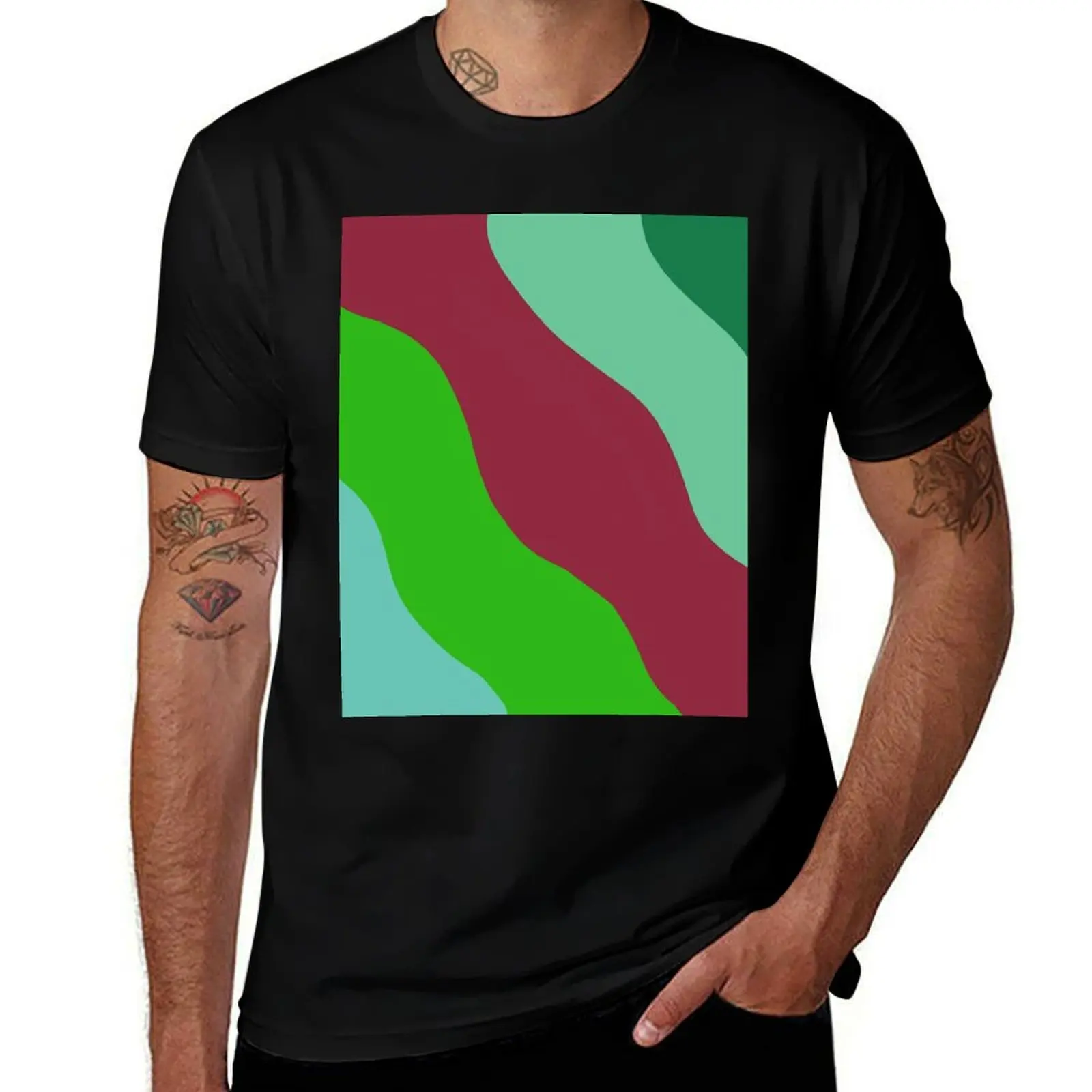 13 Going on 30 Camouflage - green and red T-Shirt t shirts for man cotton funny T-Shirt