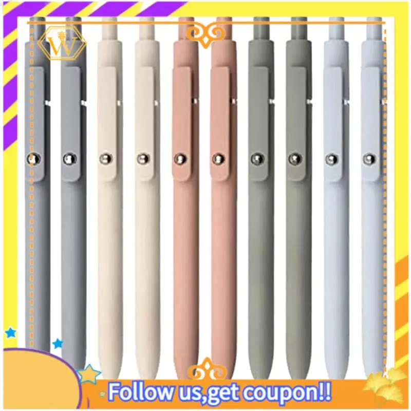 

Latest-0.5Mm Black Ink Pens High-End Series Retractable Pens Fine Point Smooth Writing Pens 10Pcs