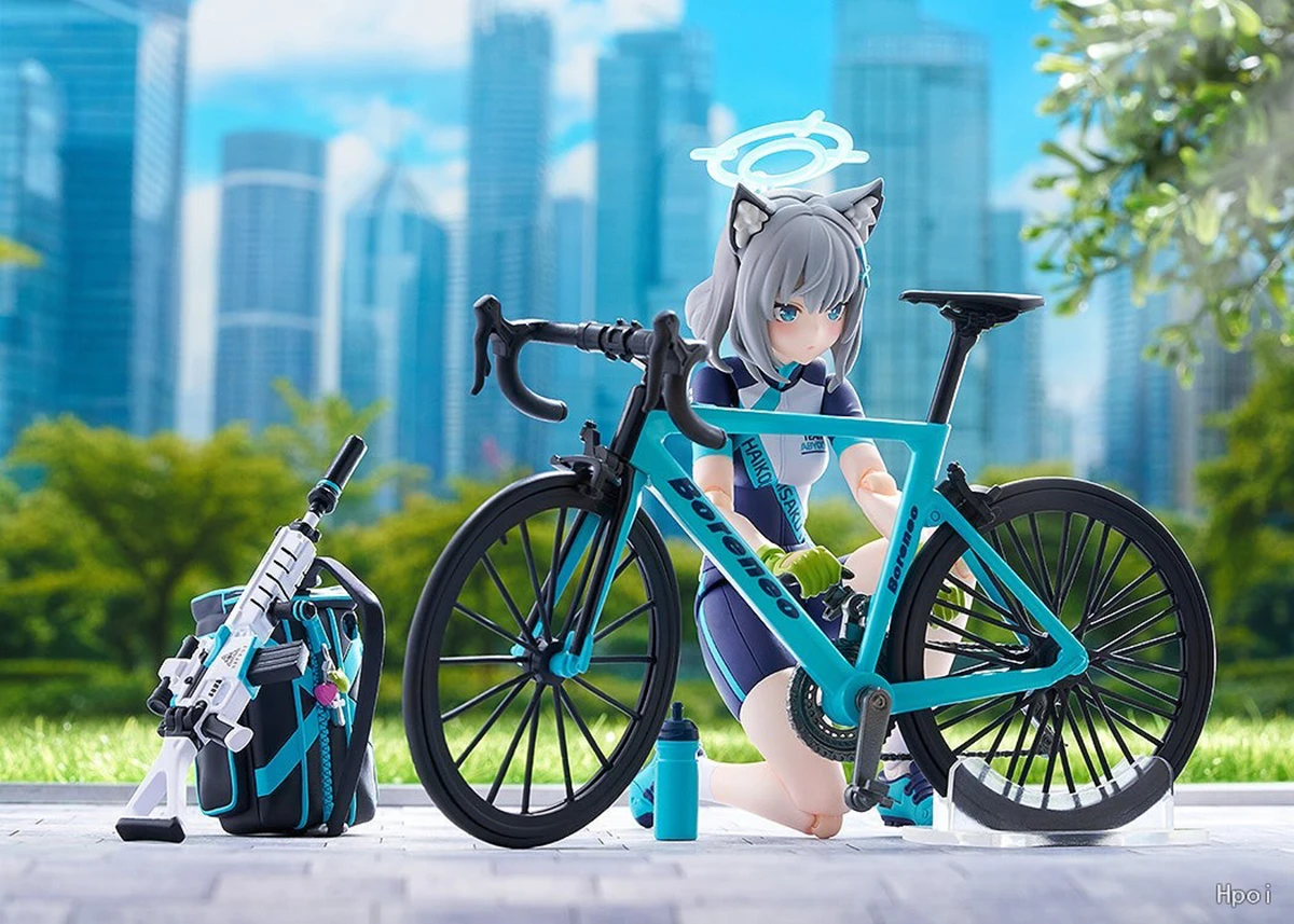 Original Original Max Factory Action/Puppen Figma ( # 644-DX) Blue Archive Sunaookami Shiroko Cycling DX Edition Actionfigur Geschenk