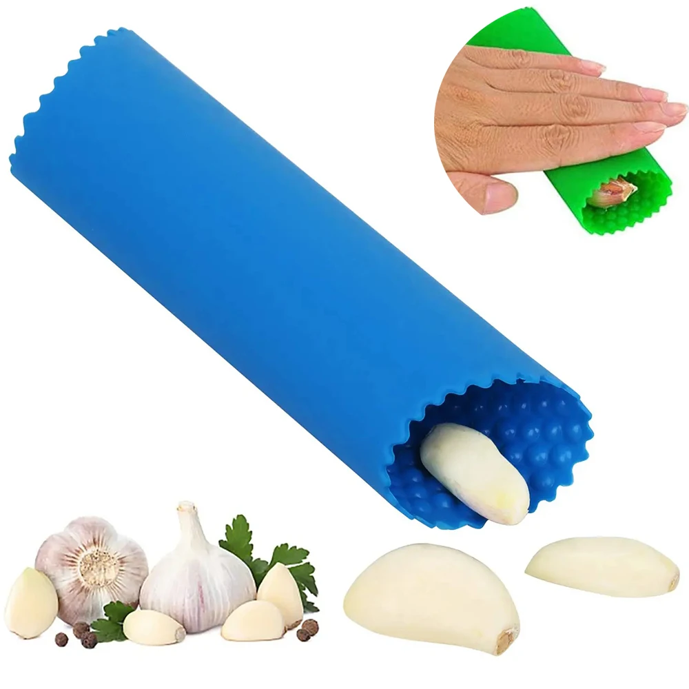 Pelador de ajo de silicona, removedor de piel, herramienta de cocina fácil de pelar, rodillo de tubo tripper