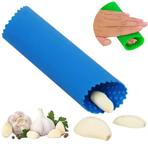 Silicone Garlic Peeler Skin Remover Keeper,Easy to Peeled Garlic Cloves with tripper Tube Roller Garlic Peeling Kitchen Tool