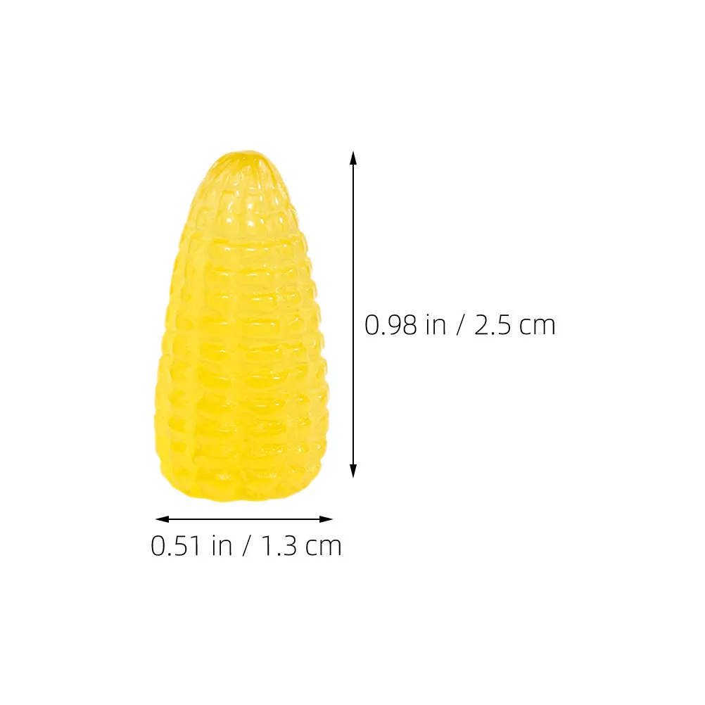 15Pcs Colorful Mini Corn Resin Ornaments Compact Decorations for Indoor Mini Garden Micro Landscape Bonsai Desk Decor