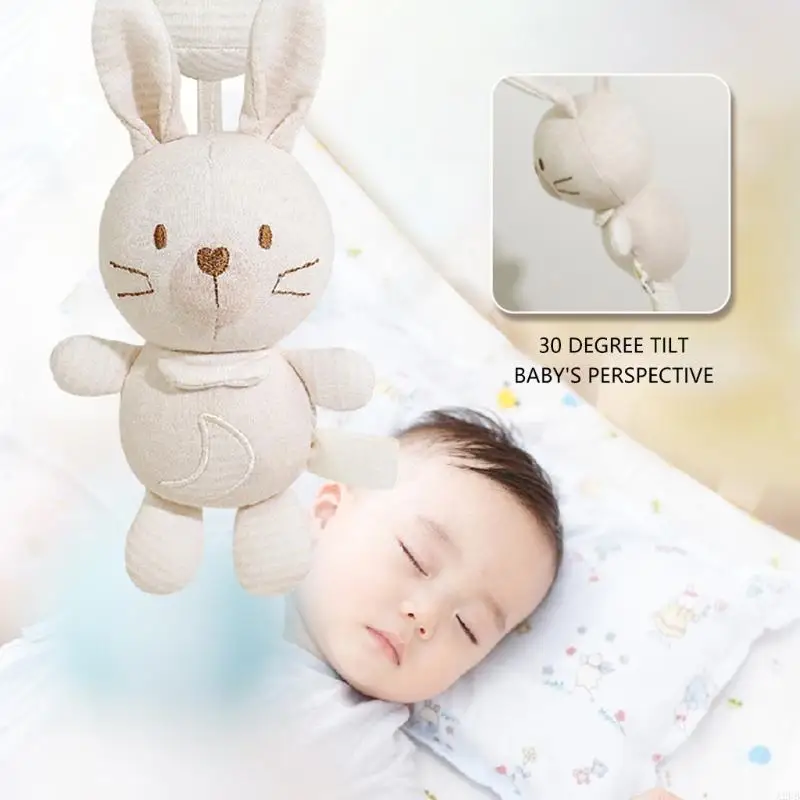 القطن العضوي سيارة الرياح الرنين لعبة مهدئة لحديثي الولادة سرير عربة المحمول حشرجة الموت التطوير الحسي الرضع A2UB #1