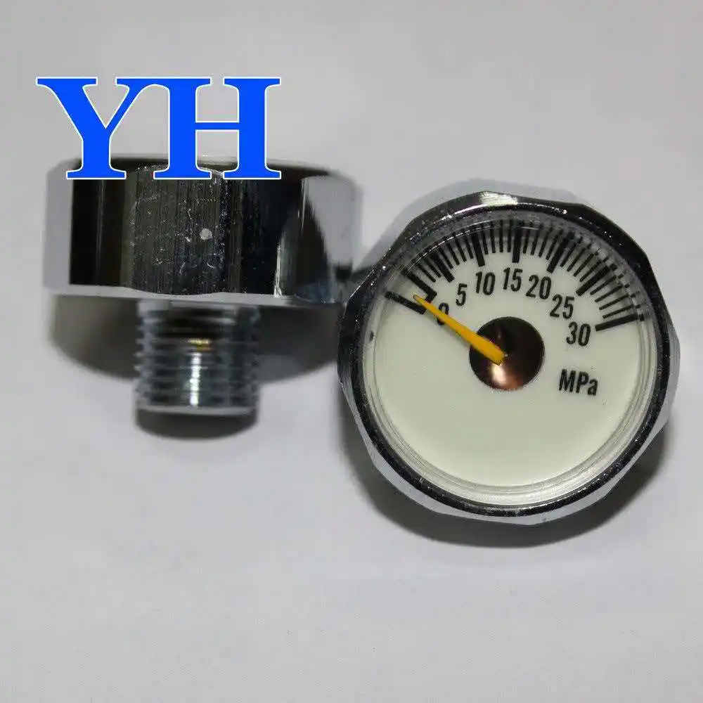 

30mpa 35mpa 40mpa small pressure gauge 40mpa pressure gauge 25MM pressure gauge luminous high-pressure gauge