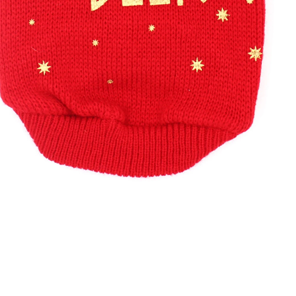 

1pc Dog Christmas Sweater Warm Winter Costume Fashion Letters Design Comfortable Easy Wear Outdoor Walking Jogging Size Xs Party