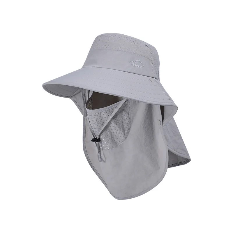 

Outdoor Waterproof Bucket Hat For Men UV Neck Protection Sun Hat Summer Breathable Wide Brim Hiking Hat Male Shawl Fisherman Cap