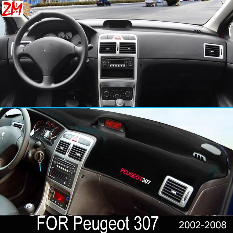 For Peugeot 307 2002~2008 307sw 307cc Anti-Slip Mat Dashboard Pad Sunshade Dashmat Protect Carpet Accessories 2003 2004 2005 SW