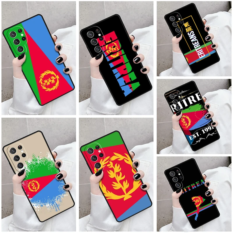 Phone Case For Samsung Galaxy S24 S23 S21fe S22 Ultra Plus Note 10 20 S8 S9 S10 Cover Eritrea Eritrean Flag