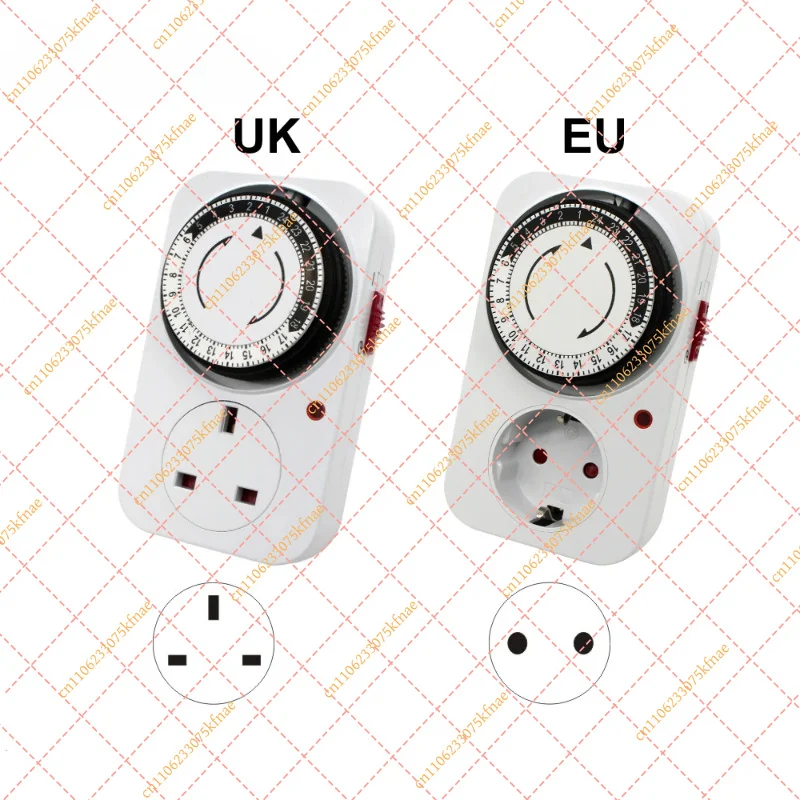for ManHua TG14 TG44 24H Programmable Mechanical Timer Socket 220V 16A EU UK Plug Universal Timing Switch