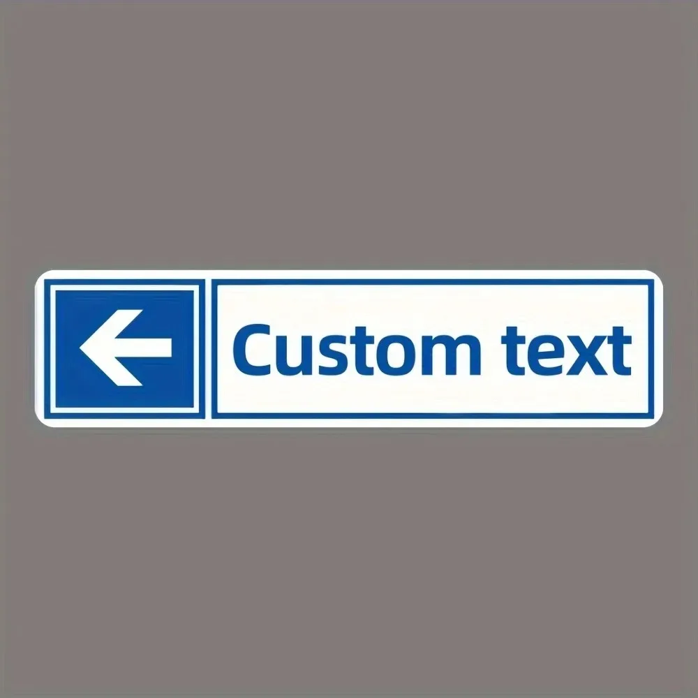 1pc [2D Flat] Customizable Left Arrow Custom Text Aluminum Plaque Road Sign Style Dustproof Home Shop Wall Decor For Decoration