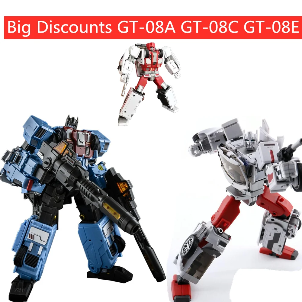 

Transformation Generation Toy Guardian Defensor GT-08A Streetwise Sarge GT-08C First Aid Bulance GT-08E Hot Spot Foo Fighter