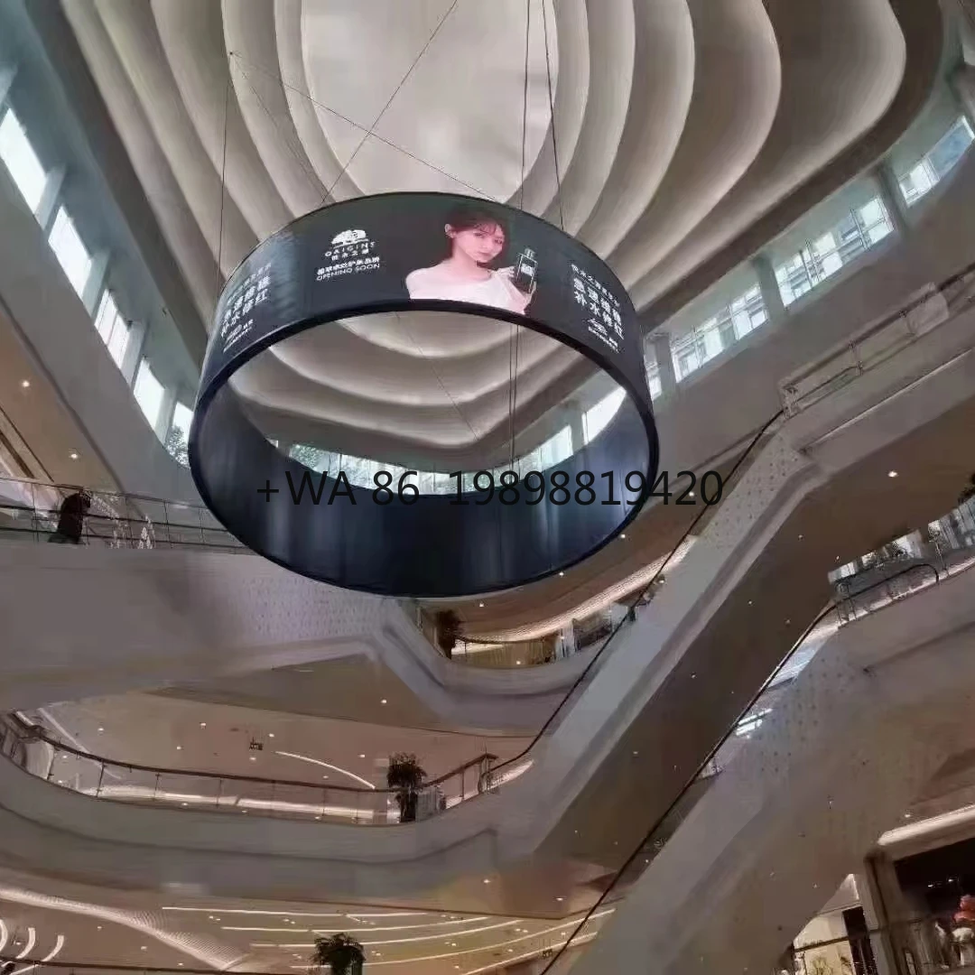 

Гибкий полноцветный LED-экран P2.5, P3.91, P4, P6 круглой, квадратной и нестандартной формы для креативных мероприятий и внутренней настенной рекламы
