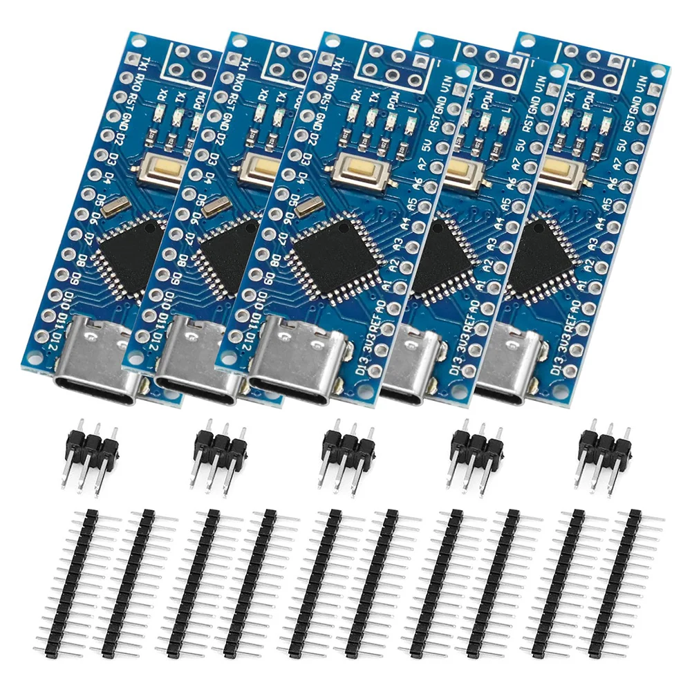 5PCS For Nano Type-C For V3 USB Board Module Chip Modules For CH340G For Development Board 7-12V Unregulated Power Suppl