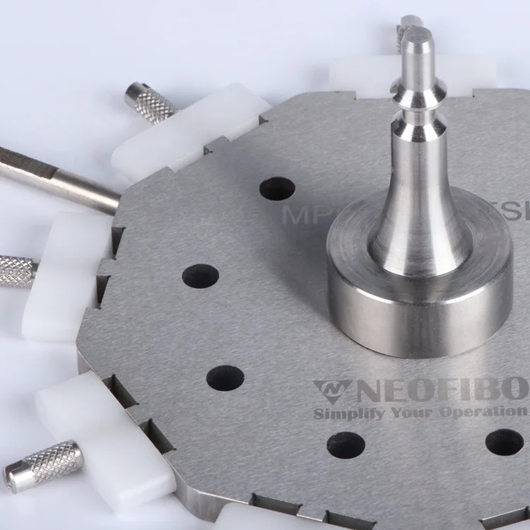 Steps Polished Patch Cord Cable Optical Holder Disc Tip Polished Jig Fiber Optic Central Pressure Polishing Fixture