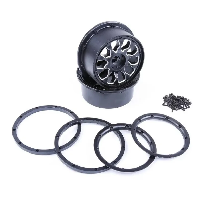 Cast Aluminum Rims with Aluminum Bead-locks for LOSI 5IVE-T  Rovan LT SLT Buggy or King Motor X2