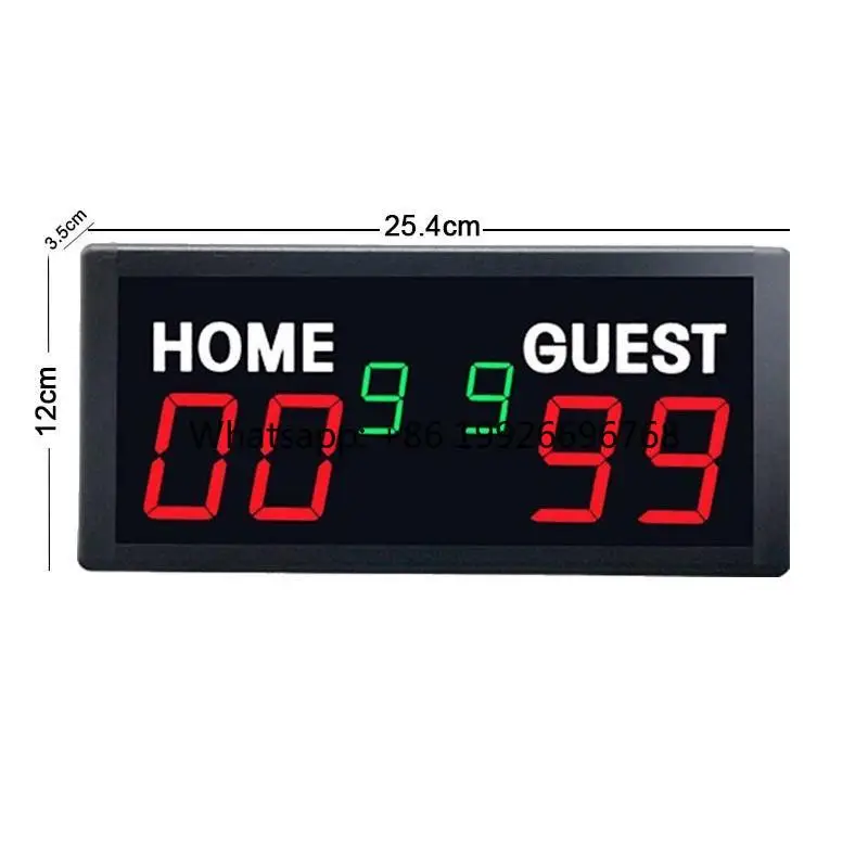 

Small Portable Size 1.8 Inch 6 Digits Electronic Digital Scoreboard for Basketball Cornhole Football Cricket With Remote Control