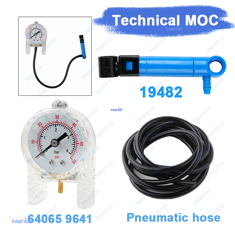 

MOC Bricks Technical Parts Barometer Power Bricks Compatible with legoeds DIY building blocks 64065 9641 Car Toy