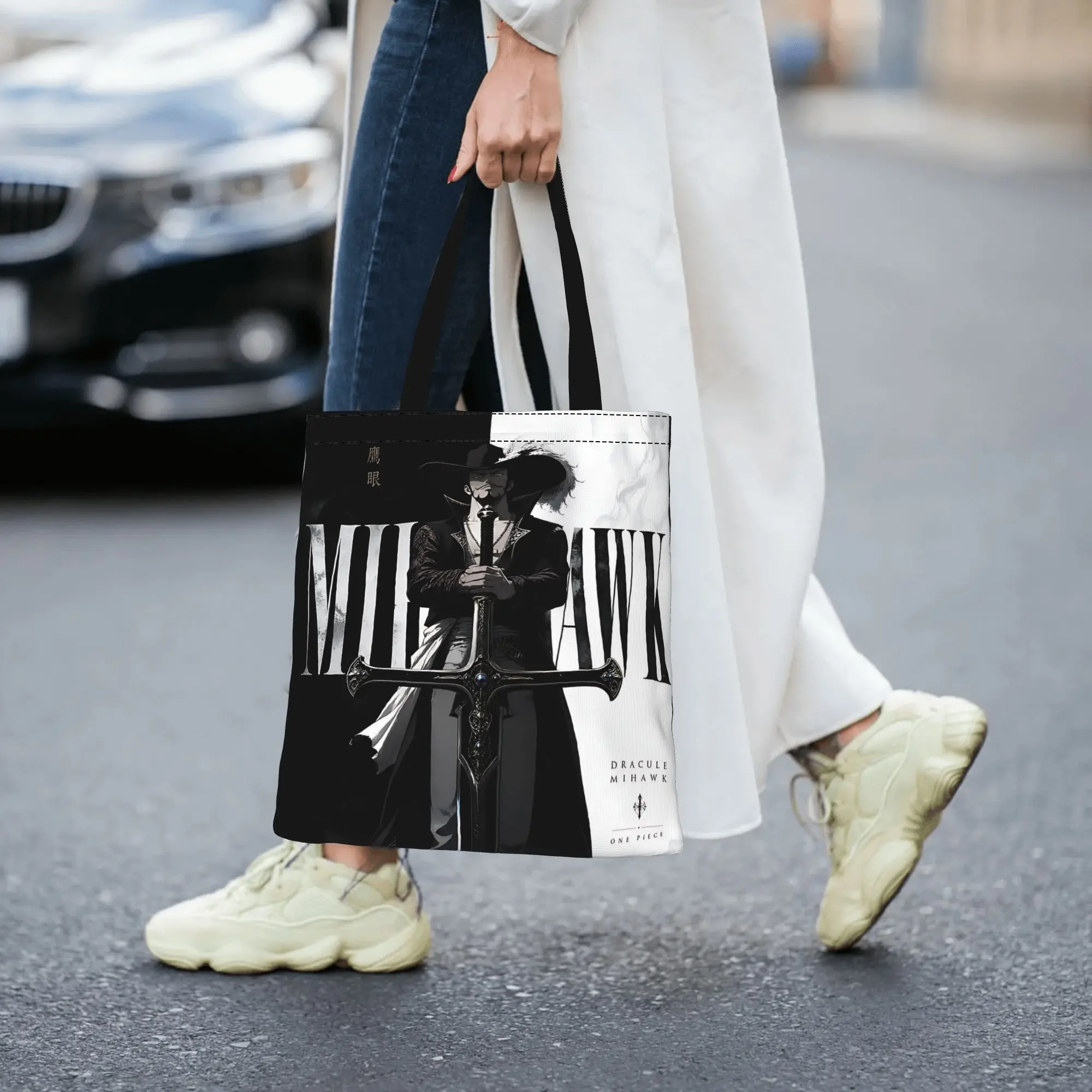 Customized One Piece Women's Bag Shopping Bag Reusable Double Sided Canvas Tote Bag Shoulder  Handbag