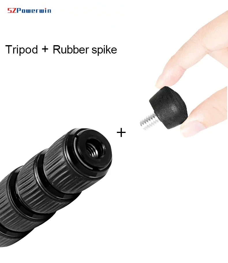 SZPowerwin 3pcs/lot Rubber Camera Monopod Tripod Foot Pad 3/8 M8 1/4 I Anti Slip Tripod Area Release Foot Pad For Tripod Monopod