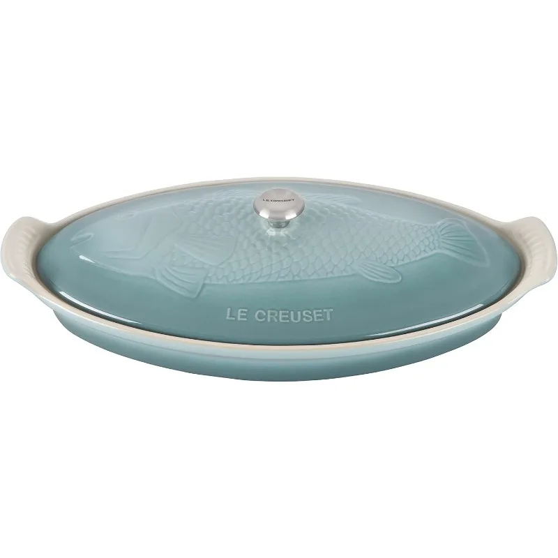 

Stoneware Oval Fish Baker, 1.7qt., Sea Salt