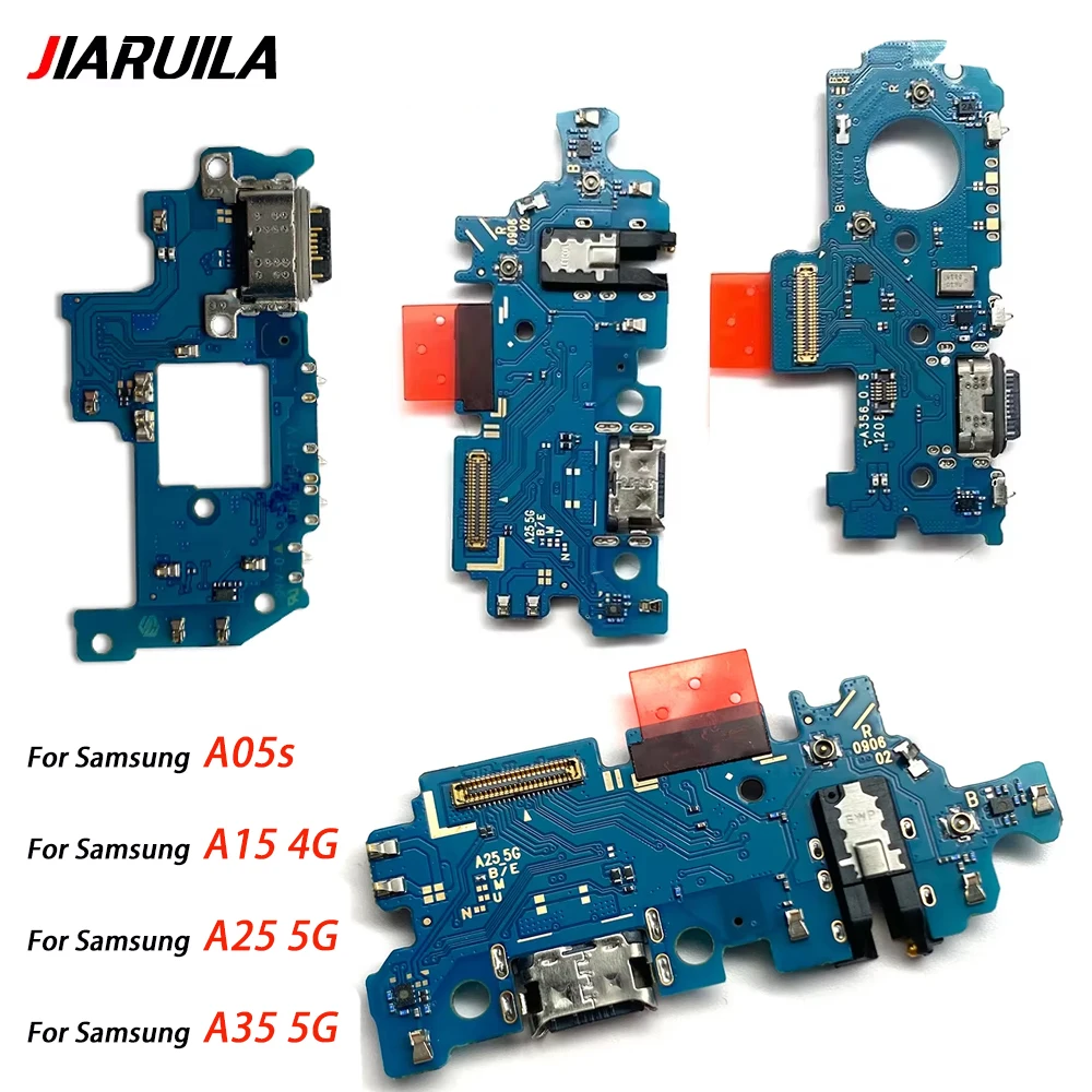 Fast Charger USB Dock Charging Dock Port Board With Mic Microphone Flex Cable For Samsung A15 5G A156B A25 A35 A55 5G A556E A05