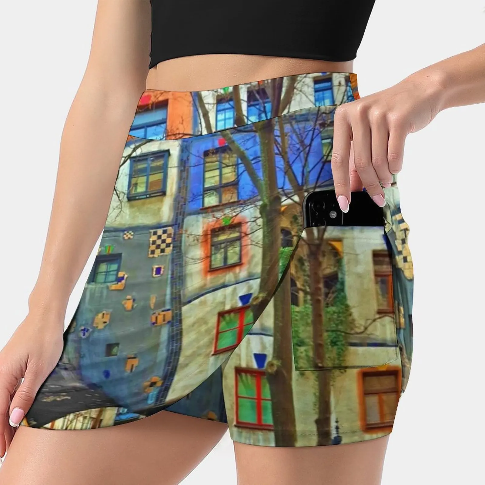 Hundertwasser House Vienna Women's skirt Sport Skort Skirt With Pocket Fashion Korean Style Skirt 4Xl Skirts Hundertwasser