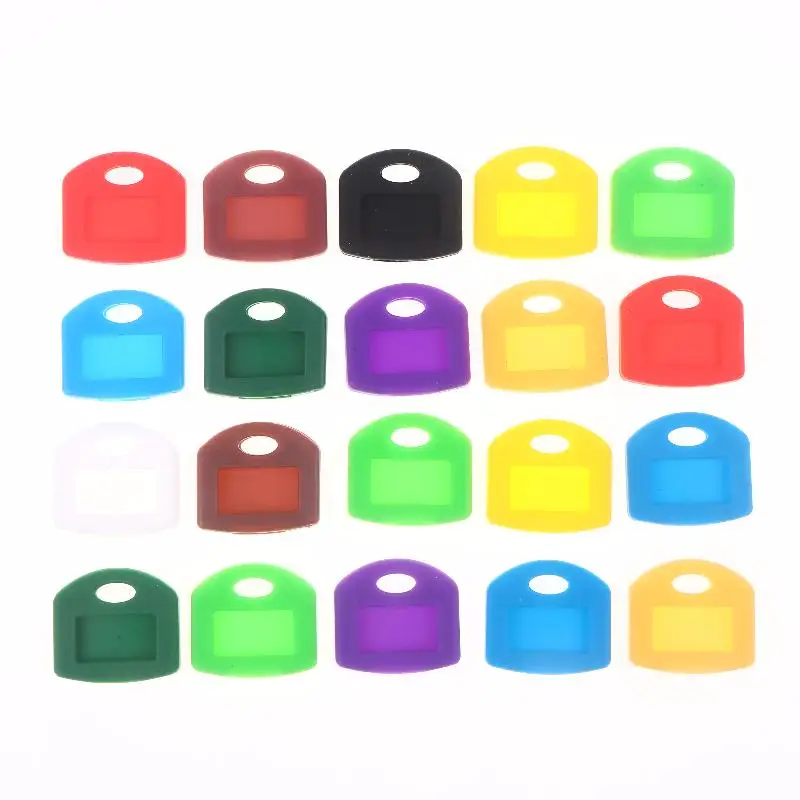 *20/40PCS Colorful Silicone Key Covers For Easy ID Identifier Tags Organize Keys