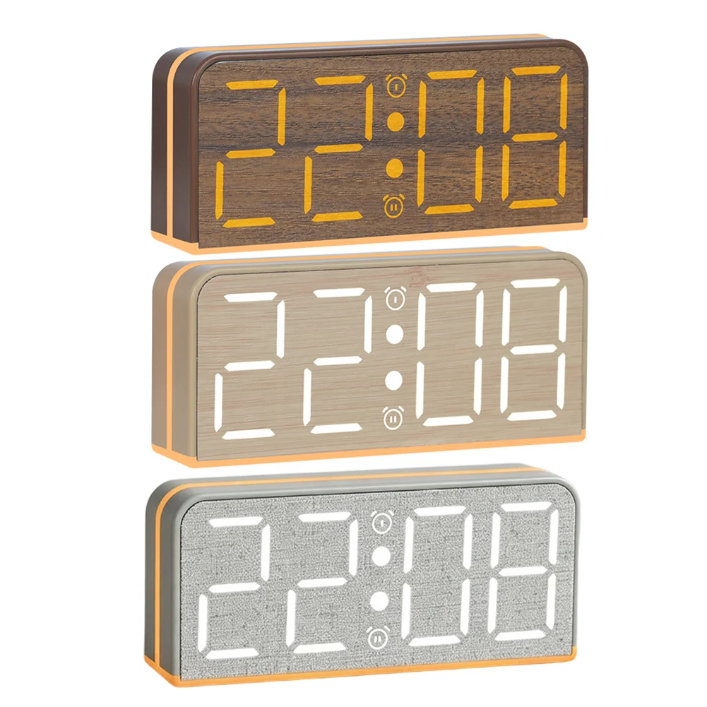 LED Digital Alarm Clock With Full Screen Display,Temperature & Date Monitor,3-Level Brightness Adjustment For Bedroom Desk
