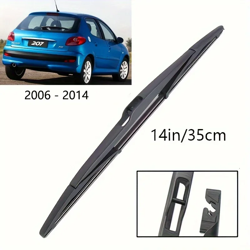 

For Peugeot 207 Hatchback 2006 - 2014 16" Rear Wiper Blade Windshield Windscreen Tailgate Window Car Rain Brush
