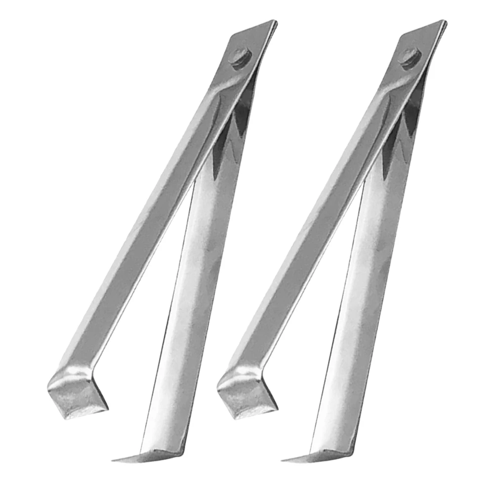 

2pcs Stainless Steel Peeler Tweezer Manual Skin Remover Fish Bone Kitchen Tool Reusable Easy Clean Gadget For Home Bar