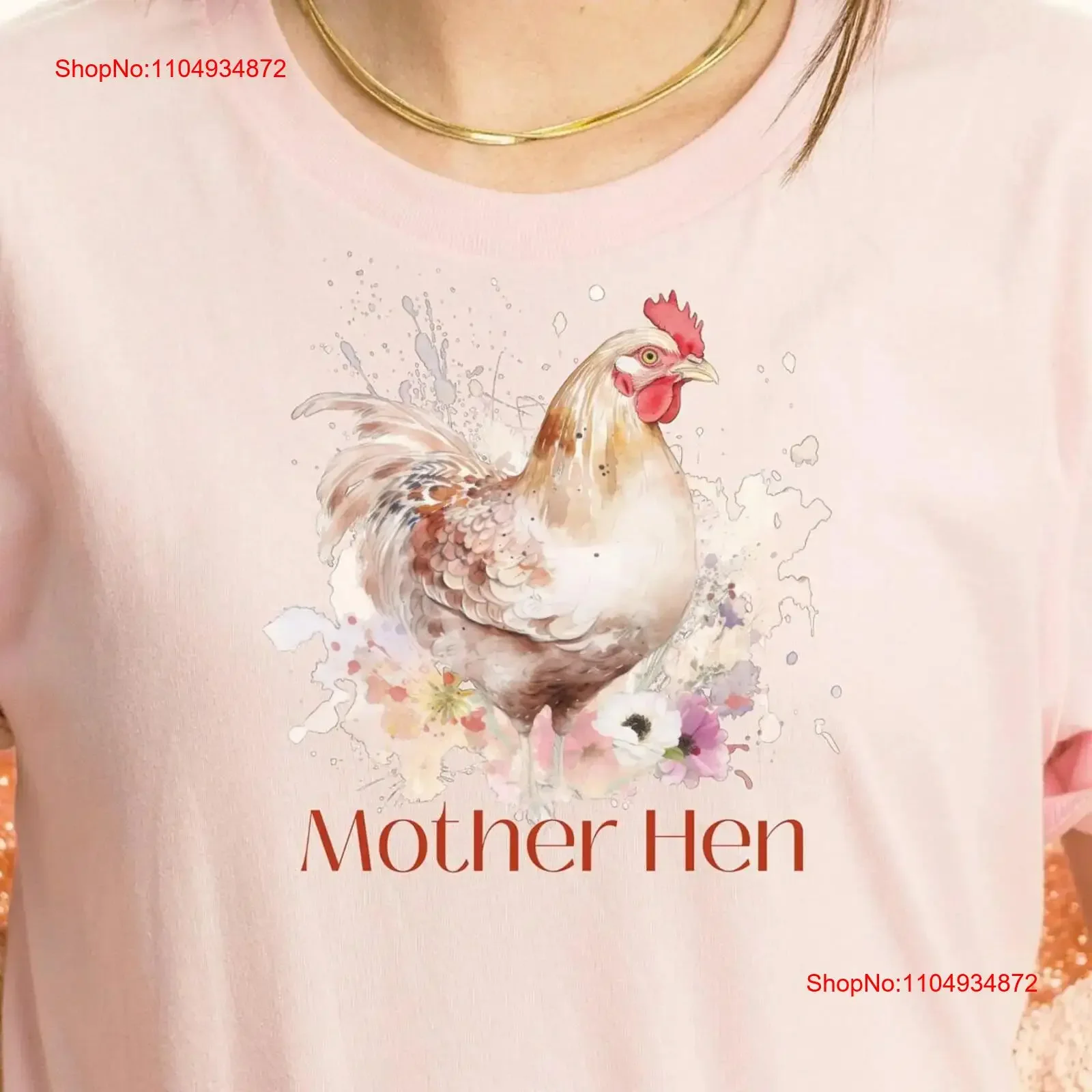 

Футболка с милой курицей, акварельный дизайн, посвященная отверстий, день рождения для мамы, забавная птица, задний двор, выбор, винтажный стильный стиль