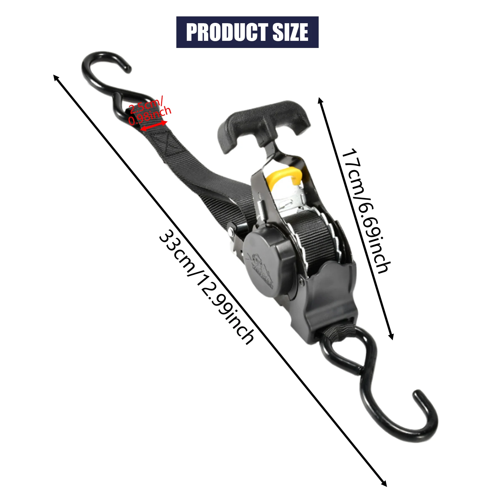 Automatischer Schrumpfbefestigungsgurt, automatische Spannung, einfacher Anschluss, Frachtbindegürtel für Zuhause, Büro, Garage und LKW